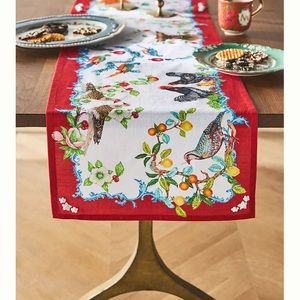 NWT- twelve days of Christmas 16”x90” table runner by Lou Rota for Anthropologie
